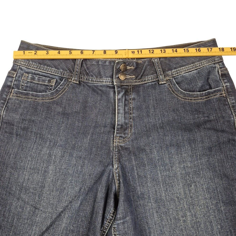 Lane Bryant Bermuda Denim Shorts Tight Tummy Womens Size 16 Dark Wash Stretch - Picture 6 of 7